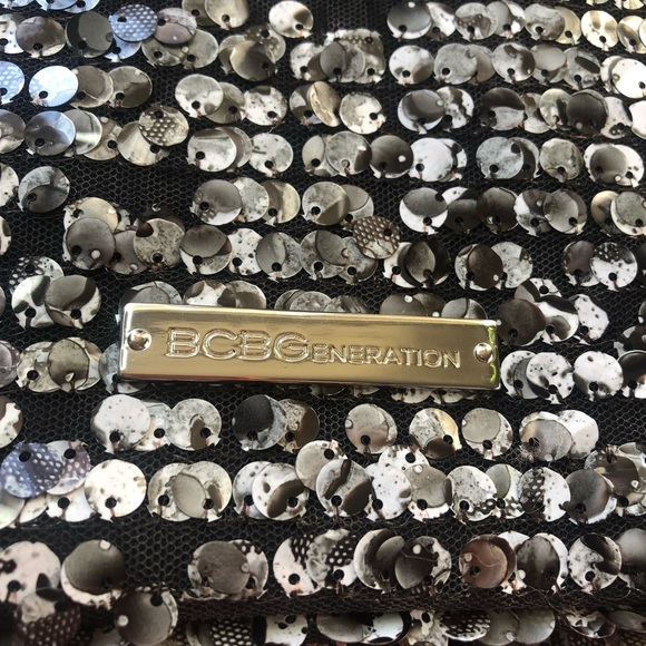 BCBGeneration Black Sequin Clutch - Picture 4 of 5